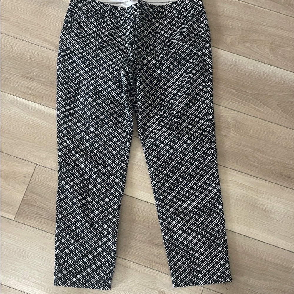 a.n.a Gray and Black Geometric Pants
